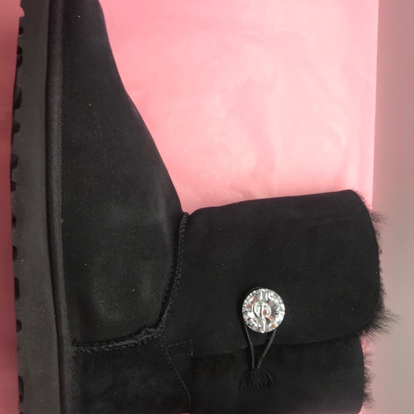 UGG crystal black short cozy boot Bailey bling - Picture 5 of 10